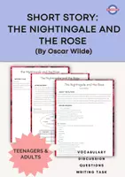 Vista previa - Hojas de trabajo - Short Story The Nightingale and The Rose by Oscar Wilde. - Portada