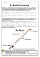 Vorschau - Arbeitsblätter - Streichinstrumente Infotexte und Arbeitsblätter inklusive Lösungen - Seite 1