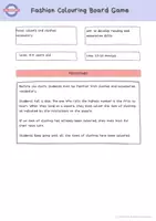 Vista previa - Juegos / Gamificación - Clothes and Colours Board Game: Vocabulary Activity - página 1