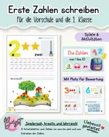 Vorschau - Arbeitsblätter - Zahlen schreiben lernen und übungen für vorschule. - Deckblatt