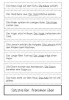 Vorschau - Aufgabenkarten - Satzstreifen: Pronomen üben - Seite 1