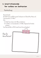 Vorschau - Stundenentwürfe - Aufbau eines Sachtextes - Seite 1