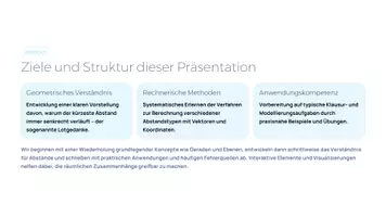 Vorschau - Präsentationen/Tafelbilder - Abstände im Raum | Präsentation Analytische Geometrie Mathematik Sek II - Seite 2