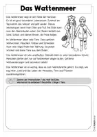 Vorschau - Arbeitsblätter - Die Nordsee - Gemischte Lesetexte und Aufgaben - Seite 2