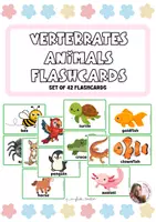 Vista previa - Tarjetas / Manipulativos - VERTEBRATES ANIMALS FLASHCARDS SET - Portada