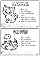 Vista previa - Fichas informativas / Documentos de lectura - VERTEBRATE ANIMALS DATA CARDS - página 2