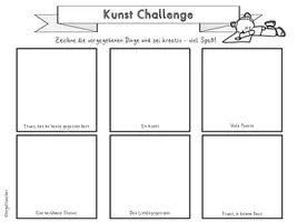 Vorschau - Arbeitsblätter - Kunst Challenge / Zeichenchallenge (Klassen 4-10) - Seite 1