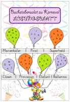 Vorschau - Arbeitsblätter - Buchstabensalat – Buchstaben ordnen & Wörter schreiben | Arbeitsblatt Deutsch Klasse 2 | Karneval/Fasching - Seite 2