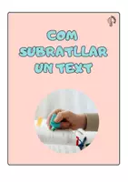 Vista previa - Refuerzo / NEE / Materiales de apoyo - COM HE DE SUBRATLLAR- COM EM PUC ORGANITZAR? - página 1