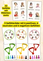 Vorschau - Arbeitsblätter - Emotionen verstehen: Gefühle-Poster & Karten im Mädchen-Design (Bundle für Kindergarten, Vorschule & Schule) - Seite 2