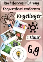 Vorschau - Fördermaterial/Inklusion - Buchstabeneinführung G - Buchstabe G - Kugellager G - Deckblatt