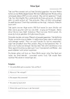 Vorschau - Arbeitsblätter - Kurzgeschichte Wetten Regelschüler Hohes Spiel_RS - Seite 1