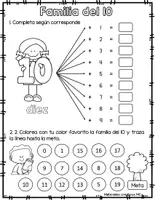 Vista previa - Hojas de trabajo - Familia de los números - página 1