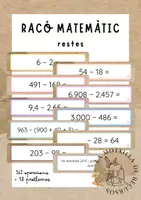 Vista previa - Refuerzo / NEE / Materiales de apoyo - Racó matemàtic - 180 restes autocorrectives - Portada