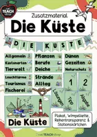Vorschau - Stationenlernen - An der Küste - Zusatzmaterial, Reihentransparenz & Deko - Deckblatt