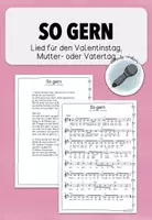 Vorschau - Stundenentwürfe - So gern - Lied zum Valentinstag, Mutter- oder Vatertag - Deckblatt