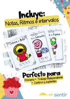Vista previa - Hojas de trabajo - Colorea Teoría Musical | Notas, Ritmo e Intervalos | - página 1
