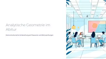Vorschau - Präsentationen/Tafelbilder - Analytische Geometrie im Abitur – Strukturierte Prüfungsvorbereitung | Präsentation - Deckblatt