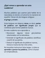 Vista previa - Hojas de trabajo - Mini cuaderno de etimología grecolatina 1: La naturaleza - página 1