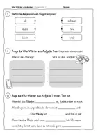 Vorschau - Arbeitsblätter - Gegenteile 2+3 | Wie-Wörter entdecken | Adjektive Klasse 2 - Seite 3