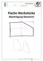 Vorschau - Arbeitsblätter - TZ - Flache Werkstücke - Abschrägung Skizzieren - Deckblatt