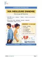 Vorschau - Unterrichtsreihen - Liedanalyse: Stromae & Pomme – Ma meilleure ennemie | Oberstufe | Beziehung & Emotionen - Deckblatt