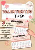 Vorschau - Mal- und Bastelvorlagen - Valentinstag 💕 | Abreißzettel | Botschaften to Go | SMV-Aktion | Sekundarstufe - Deckblatt