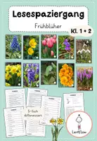 Vorschau - Arbeitsblätter - Frühblüher Lesespaziergang | Klasse 1 + 2 - Deckblatt