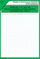 Vorschau - Arbeitsblätter - Substitution | Nullstellen berechnen - Aufgaben + Lösungen - Seite 1