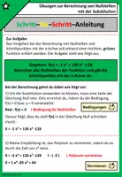 Vorschau - Arbeitsblätter - Nullstellen berechnen | Substitution einfach erklärt - Seite 3