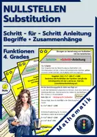 Vorschau - Arbeitsblätter - Nullstellen mit der Substitution | Anleitung + Aufgaben - Seite 1