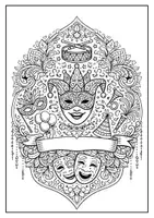 Vorschau - Mal- und Bastelvorlagen - Karneval und Fasching Mandala Ausmabild - Seite 3