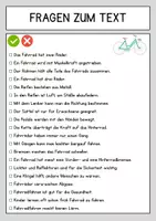 Vorschau - Arbeitsblätter - Das Fahrrad - Lesetext mit Fragen + Lösung - Seite 2
