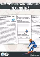 Vorschau - Arbeitsblätter - Olympische Winterspiele in Cortina 2026 - Leseförderung - Deckblatt