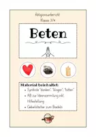 Vorschau - Arbeitsblätter - Beten im Religionsunterricht - Danken, klagen, bitten - Deckblatt