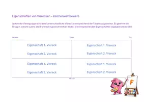 Vorschau - Präsentationen/Tafelbilder - Vierecke-Zeichenwettbewerb (SH3) - Seite 1