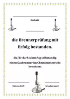 Vorschau - Arbeitsblätter - Gasbrennerführerschein - Deckblatt