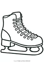 Vorschau - Mal- und Bastelvorlagen - Schlittschuh Würfeln und Malen | Kunst im Winter - Seite 1