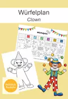 Vorschau - Mal- und Bastelvorlagen - Clown würfeln zu Karneval - Deckblatt