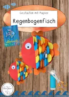 Vorschau - Stundenentwürfe - Regenbogenfisch: Schneiden, Falten, Kleben - Deckblatt