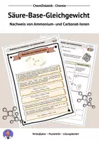 Vorschau - Stundenentwürfe - Nachweis Ammonium- und Carbonat - Deckblatt