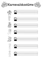 Vorschau - Arbeitsblätter - Suchsel Kostüme – Lesen & Wörter finden | Fasching | 1./2. Klasse - Seite 3