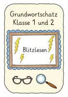 Vorschau - Fördermaterial/Inklusion - Blitzlesen Grundwortschatz Klasse 1/2 Lesetraining digital - Deckblatt