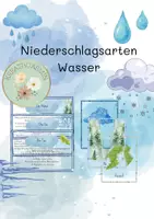 Vorschau - Arbeitsblätter - "Das Wasser" Die Niederschlagsarten Wasser - Deckblatt