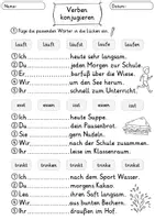 Vorschau - Arbeitsblätter - Verben konjugieren | Arbeitsblätter | Personalformen des Verbs | Deutsch | Klasse 3–4 - Seite 3
