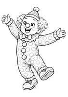 Voorbeeld - slinger met clowns – carnaval - Pagina 1