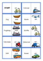 Vorschau - Spiele - Verkehrsmittel | Spiel | Domino mit Singular und Plural - Seite 1