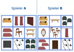 Vorschau - Spiele - Möbel | Singular und Plural | Spiel | Lotto | DaF DaZ - Seite 1