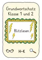 Vorschau - Fördermaterial/Inklusion - Blitzlesen Grundwortschatz H-K Klasse 1/2 - Deckblatt