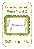 Vorschau - Fördermaterial/Inklusion - Blitzlesen Grundwortschatz L-N Klasse 1/2 - Deckblatt